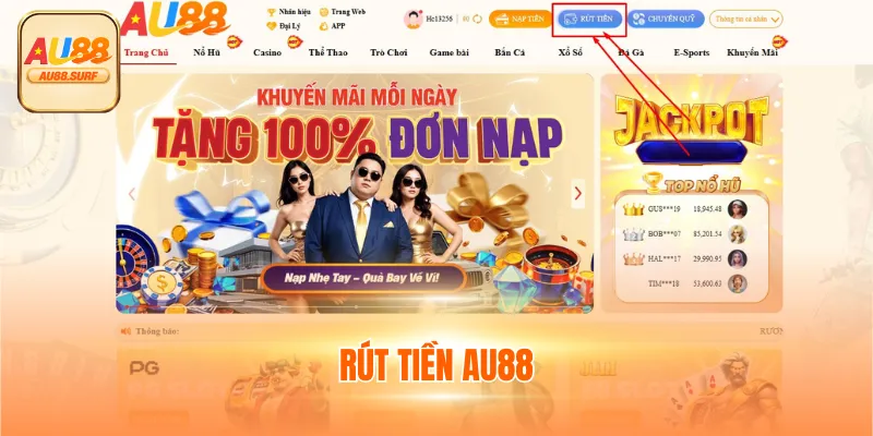 Hướng Dẫn Rút Tiền AU88 Với Thao Tác Cơ Bản Cho Newbie